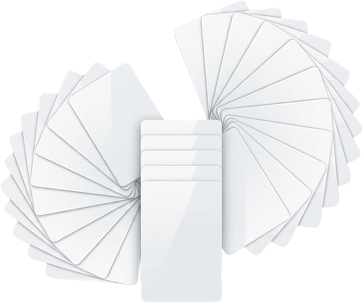 NFC Cards NFC Tags NFC Business Card NFC 215 Cards Blank 504 Bytes Programmable NFC Tags iPhones Compatible with NFC Enabled Mobile Phones & Devices (PVC-WHITECARD)