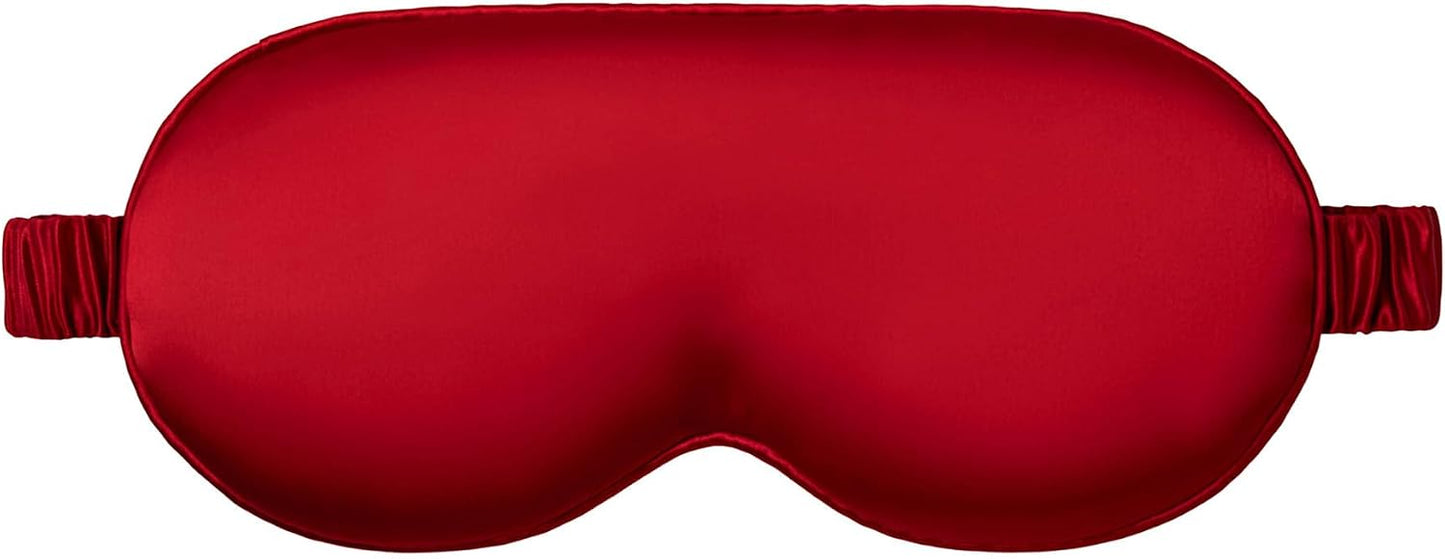 slip Contour Sleep Mask | 100% Pure Mulberry Silk, Ultra Soft | Contoured Design, Prevents Eye Pressure | Adjustable Strap, Ideal for Travel - Black
