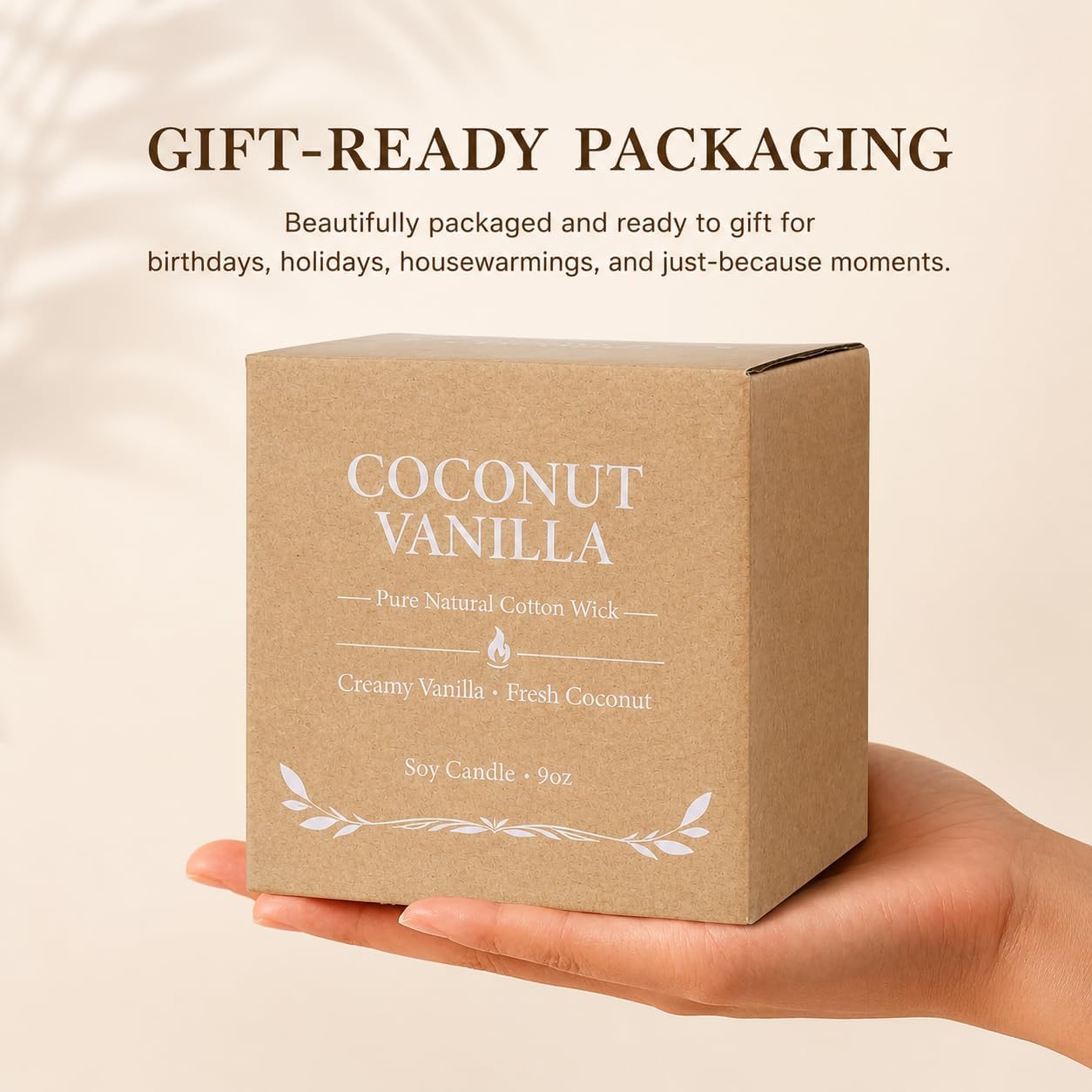 Soy Candles Set of 4, 9oz Natural Soy Wax Aromatherapy Candles, Home Scented Candles with 4 Scents (Lavender, Amber Sandalwood, White Sage, Coconut Vanilla), Gifts for Mom, Women, Relaxation, Yoga