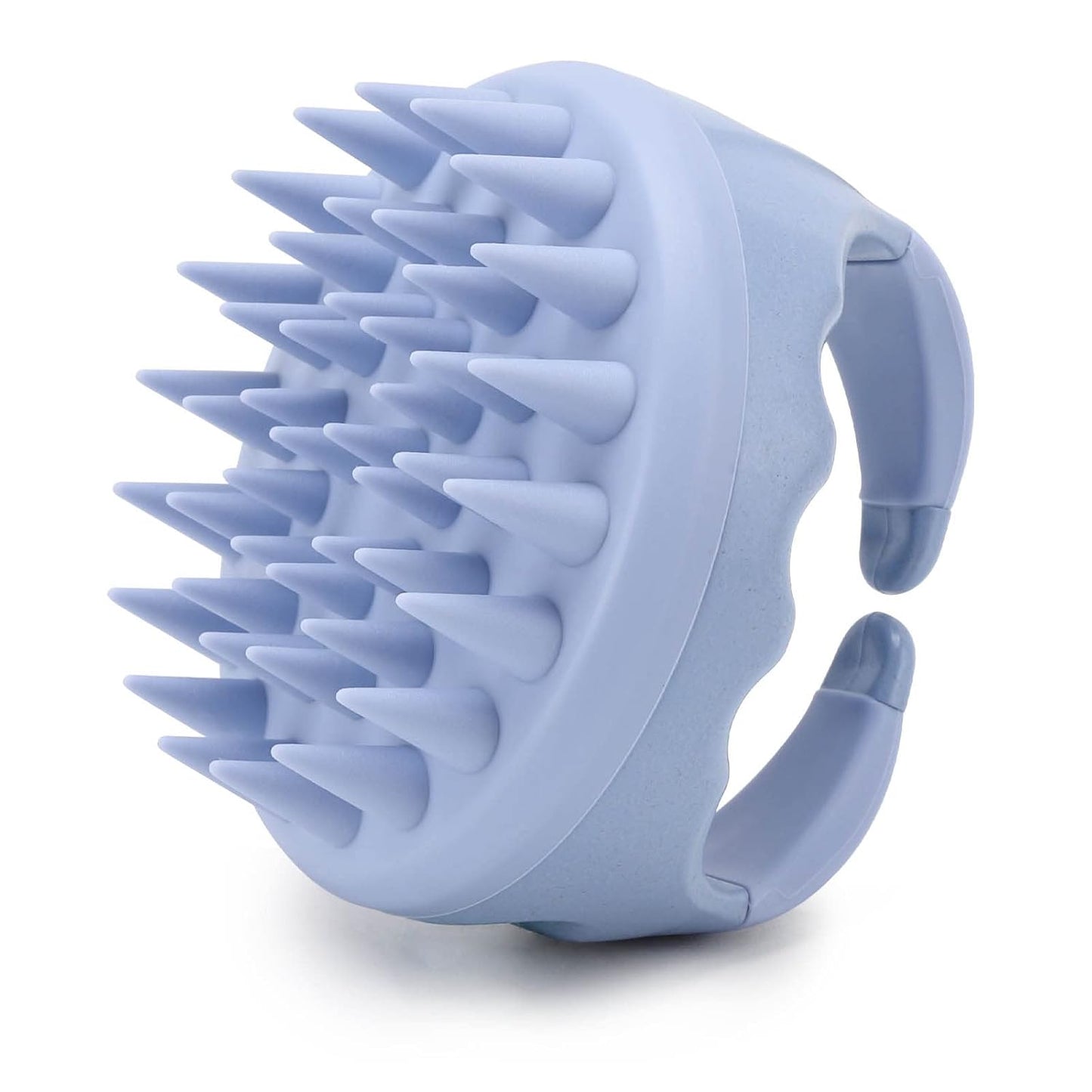 Hair Scalp Massager Shampoo Brush Hair Scrubber Washing Brush Silicone Scalp Exfoliator for Dandruff Removal- Beige