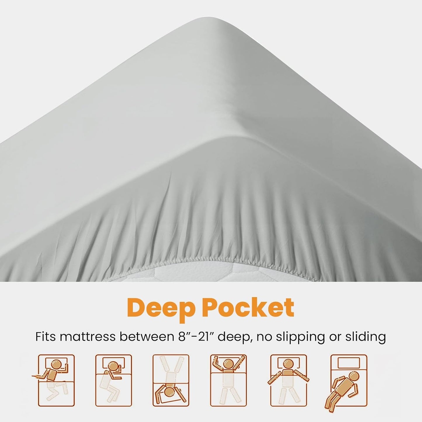MATBEBY Queen Size Mattress Pad - Cooling Breathable Mattress Topper, Quilted Fitted Mattress Protector, Pillow Top Mattress Cover with 8-21" Deep Pocket, Soft, Machine Washable, White, 60x80 Inches