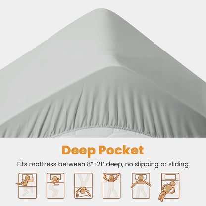 MATBEBY Queen Size Mattress Pad - Cooling Breathable Mattress Topper, Quilted Fitted Mattress Protector, Pillow Top Mattress Cover with 8-21" Deep Pocket, Soft, Machine Washable, White, 60x80 Inches