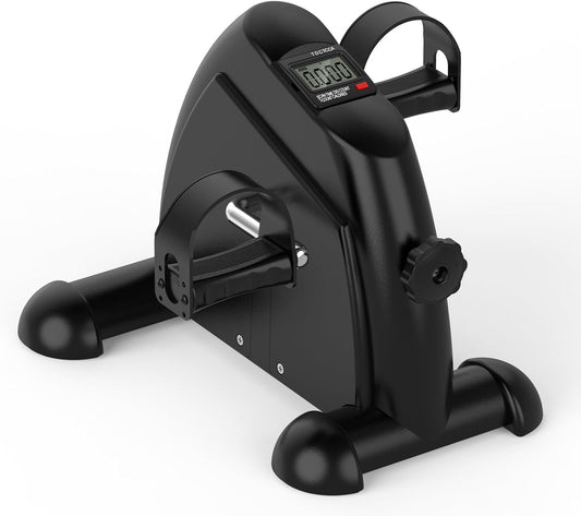 FITKS360 Under Desk Elliptical & Mini Exercise Bike - Seated Electric Leg Exerciser Under Table Oval Electric - Seniors Sit Exerciser Fully Assembled Pedal