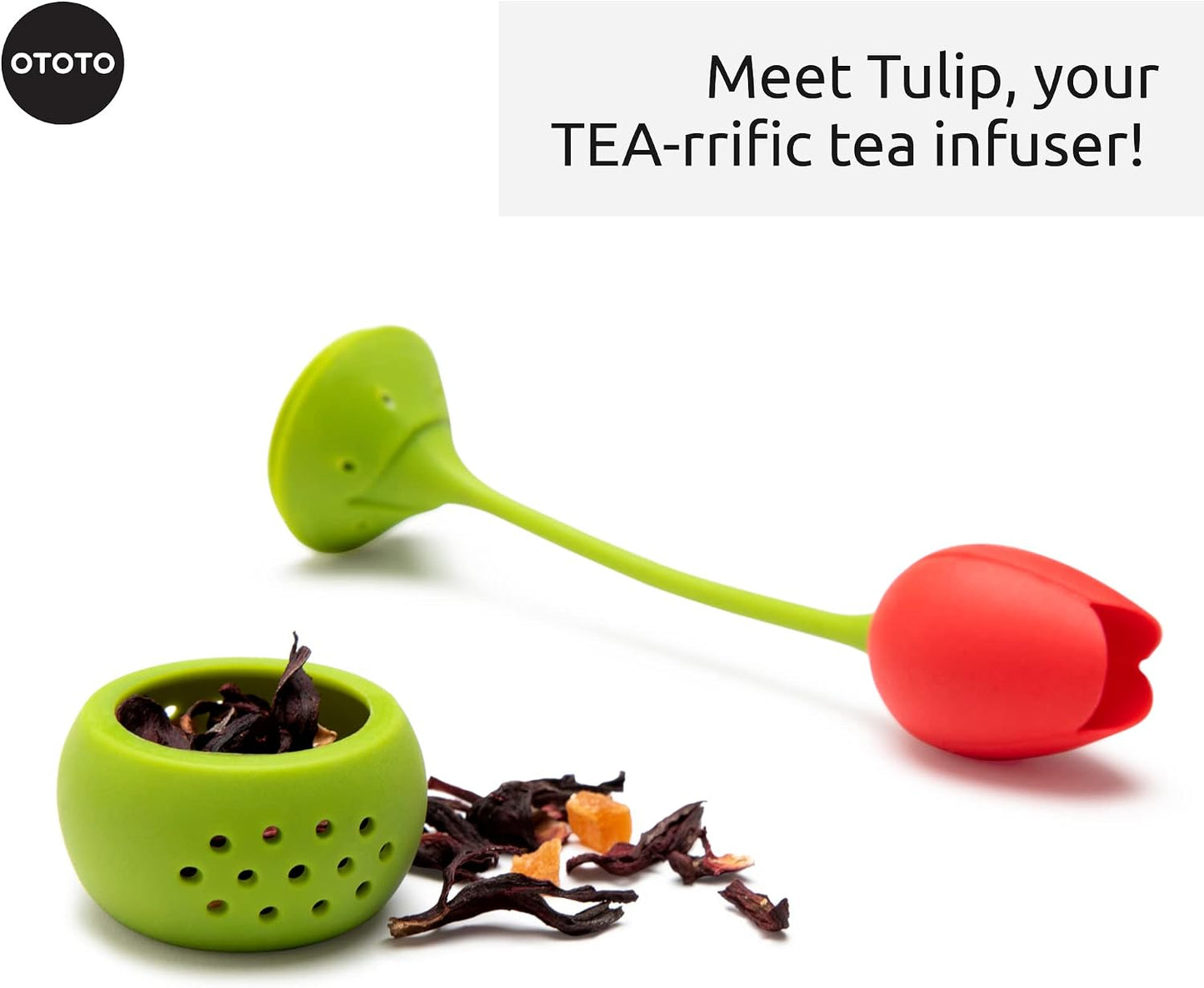 OTOTO Louie Cat Tea Infuser - Cats Loose Leaf Steeper & Diffuser, Tea Strainer Accessories, Cute Gifts for Cat Lovers, White Elephant Gifts, Cute Kitchen Accessories