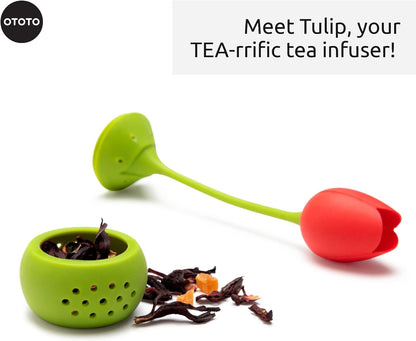OTOTO Louie Cat Tea Infuser - Cats Loose Leaf Steeper & Diffuser, Tea Strainer Accessories, Cute Gifts for Cat Lovers, White Elephant Gifts, Cute Kitchen Accessories