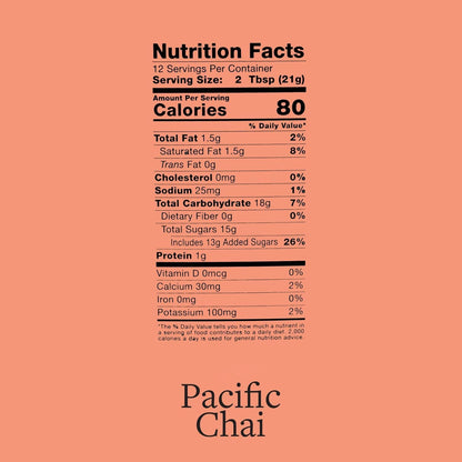 Pacific Chai Matcha Chai Latte Mix, Instant Matcha Tea Latte Drink Mix, Gluten Free, Kosher Certified Powder Beverage, Café Style Latte, 9 Oz (Pack of 1)