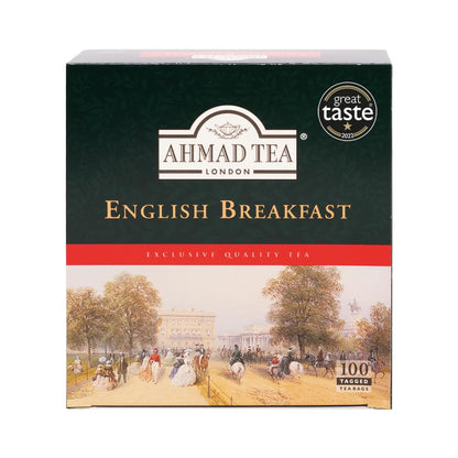 Ahmad Tea Black Tea, English Breakfast Teabags, 100 ct - Caffeinated and Sugar-Free