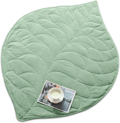 Kaisa Weighted Lap Blanket 7 lbs 41" x 53", Cozy Luxury Crystal Velvet Small Weighted Blanket for Adults, Portable Travel Weighted Blanket for Relaxation, All-Season Blanket, Machine Washable, Green