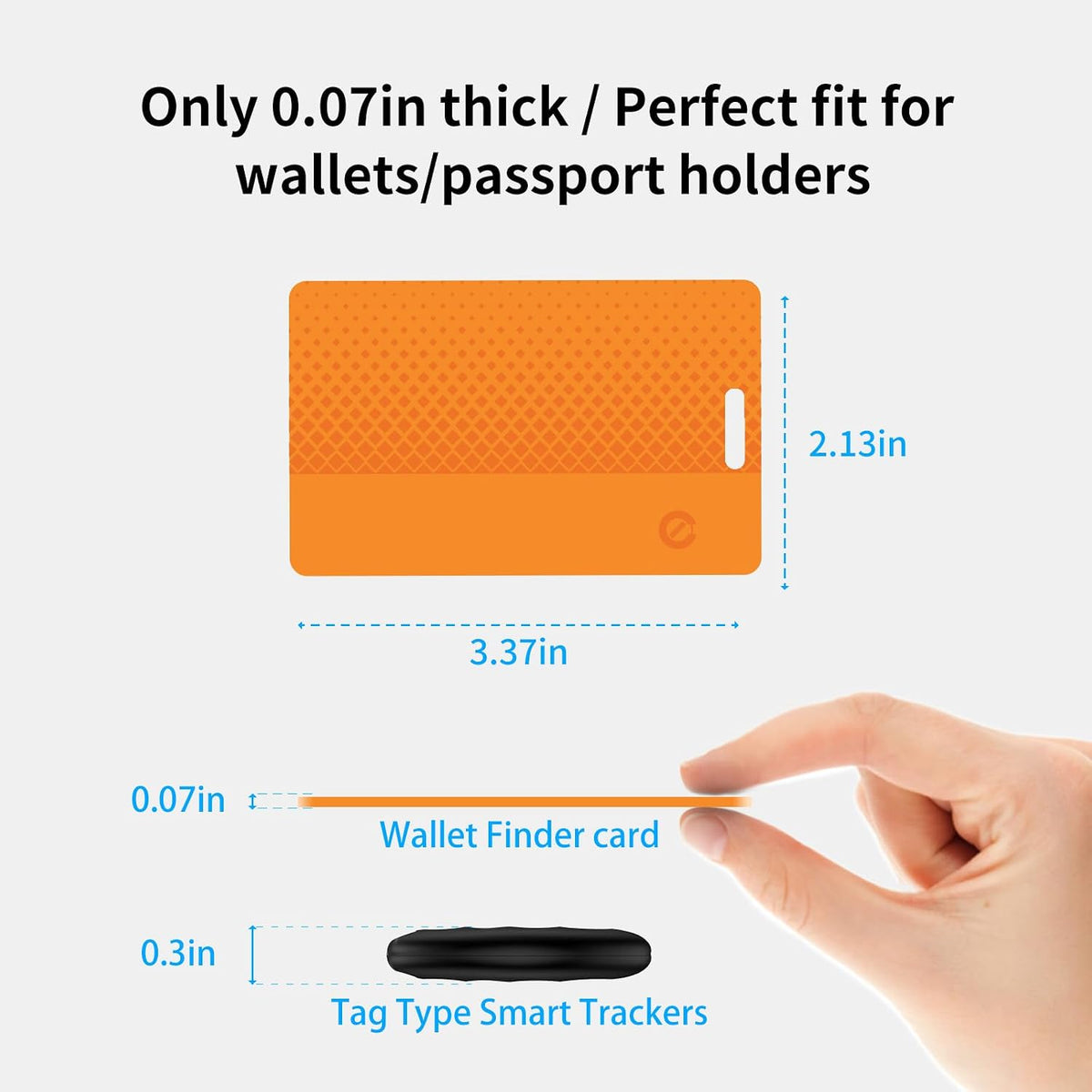 SEINXON Wallet Tracker Card, Works with Apple Find My & Google Find Hub