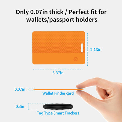 SEINXON Wallet Tracker Card, Works with Apple Find My & Google Find Hub