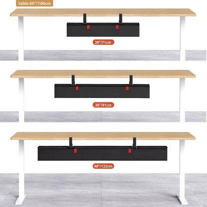 Univivi No Drill Under Desk Cable Management Tray, 36 inch Cable Management