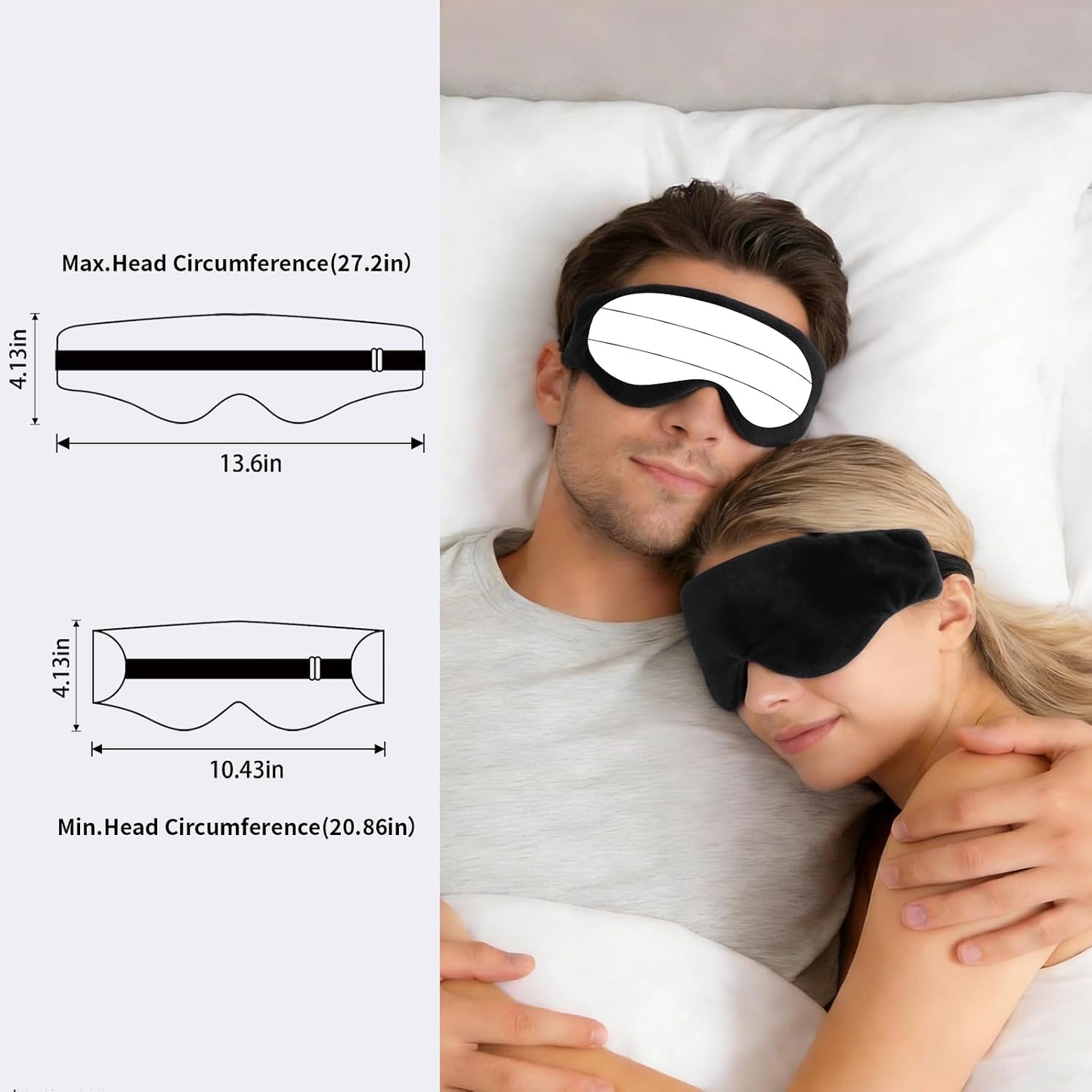 Lyocell Weighted Sleep Eye Mask for Women Men, 5.3oz & 7oz, Cooling, Removable Washable Weighted Bag, Light Blocking Eye Cover, Soft Eye Shade for Travel Essentials, Office Naps, Gift,Purple