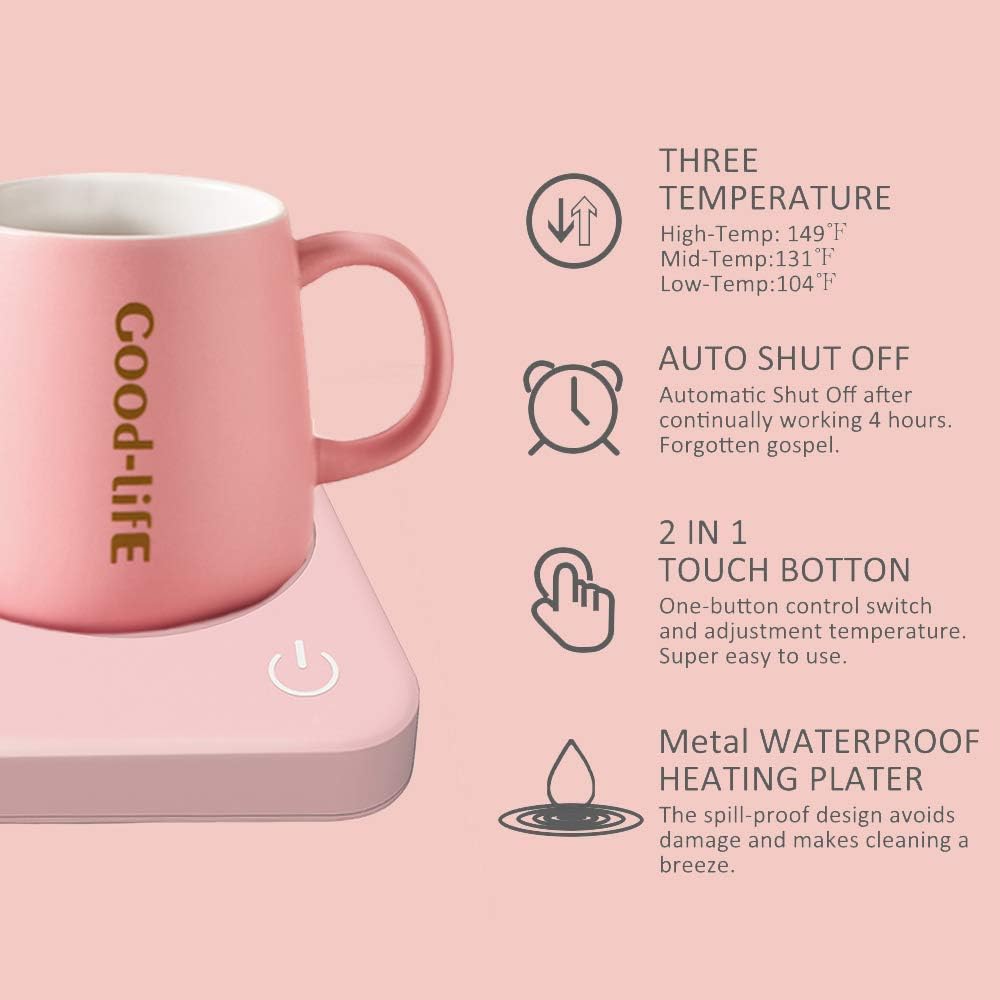 VOBAGA Mug Warmer& Coffee Mug Warmer for Office Desk