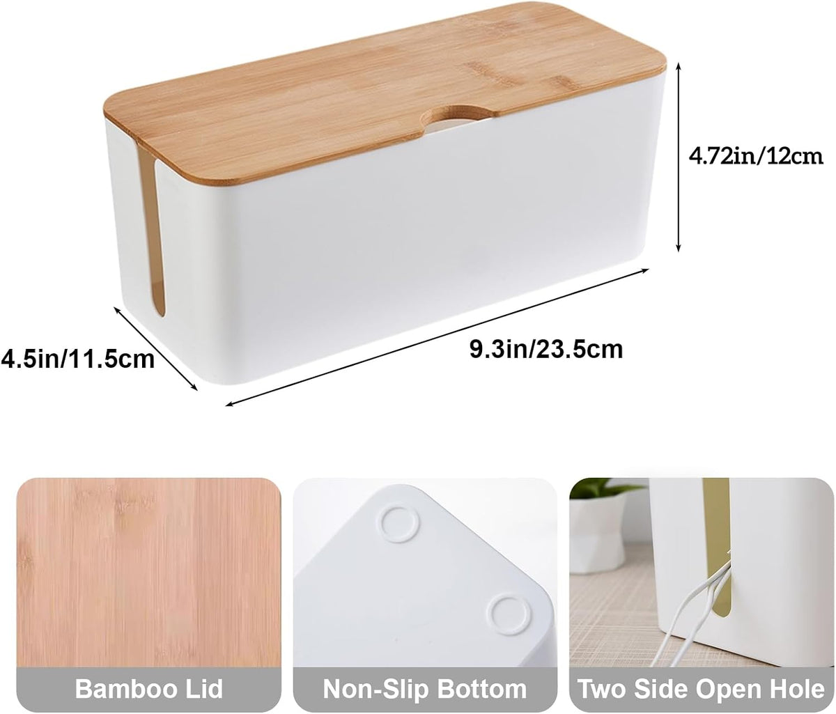 Cable Management Box Wire Organizer for Power Strip Hiding