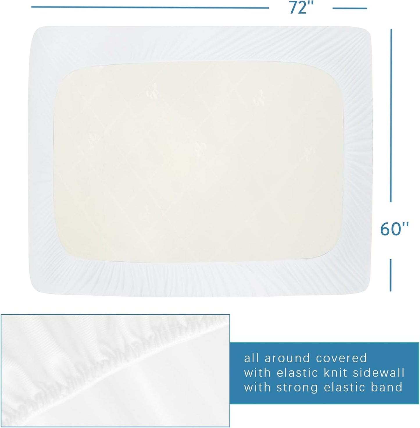 Queen Mattress Protector Waterproof Cover Absorbent Fitted Sheet up - 18'' Deep Pocket Mattress Cover Queen Size Bed Sheets, Terry Machine Wash Protection Mattress Protector