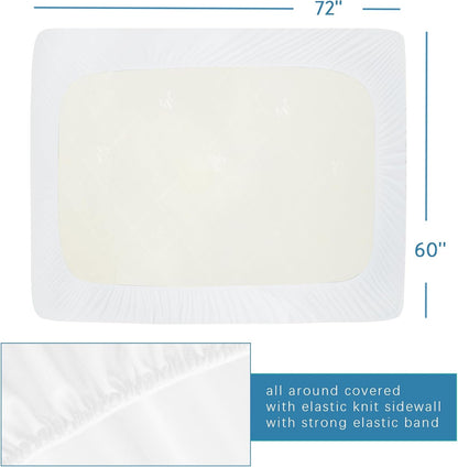 Queen Mattress Protector Waterproof Cover Absorbent Fitted Sheet up - 18'' Deep Pocket Mattress Cover Queen Size Bed Sheets, Terry Machine Wash Protection Mattress Protector