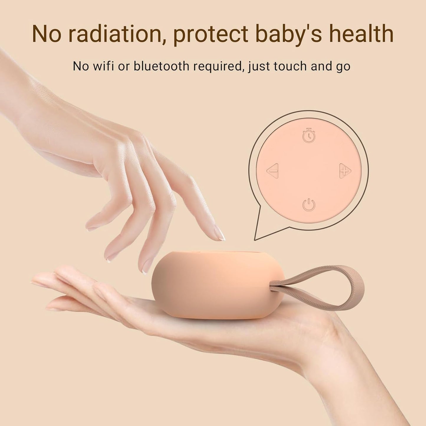 Portable Baby Sound Machine [White Noise for Babies Kids Adults][Timer Function][20 Soothing Sounds][Sleep Soother] 15 Hours Battery Life, Travel,Registry,Gifts,Shower,Clips on Baby Stroller