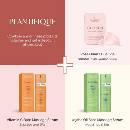 PLANTIFIQUE Stainless Steel Gua Sha and Ice Roller for Face & Body - Cooling Facial Tool Set to Reduce Puffiness, Improve Lymphatic Drainage & Soothe Skin