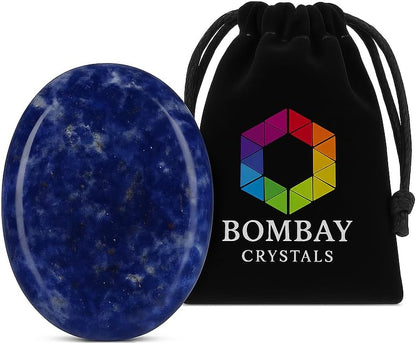 Natural Polished Thumb Palm Crystal for Meditation, Labradorite Worry Stone for Stress Relief, Anxiety Support & Pocket Reiki Healing