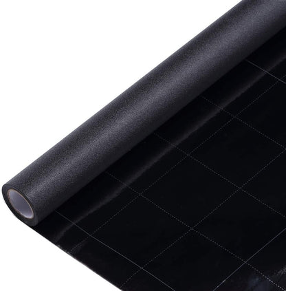 VELIMAX Static Cling Total Blackout Window Film Privacy Room Darkening Window Tint Black Window Cover 100% Light Blocking No Glue (17.7 x 78.7 inches)