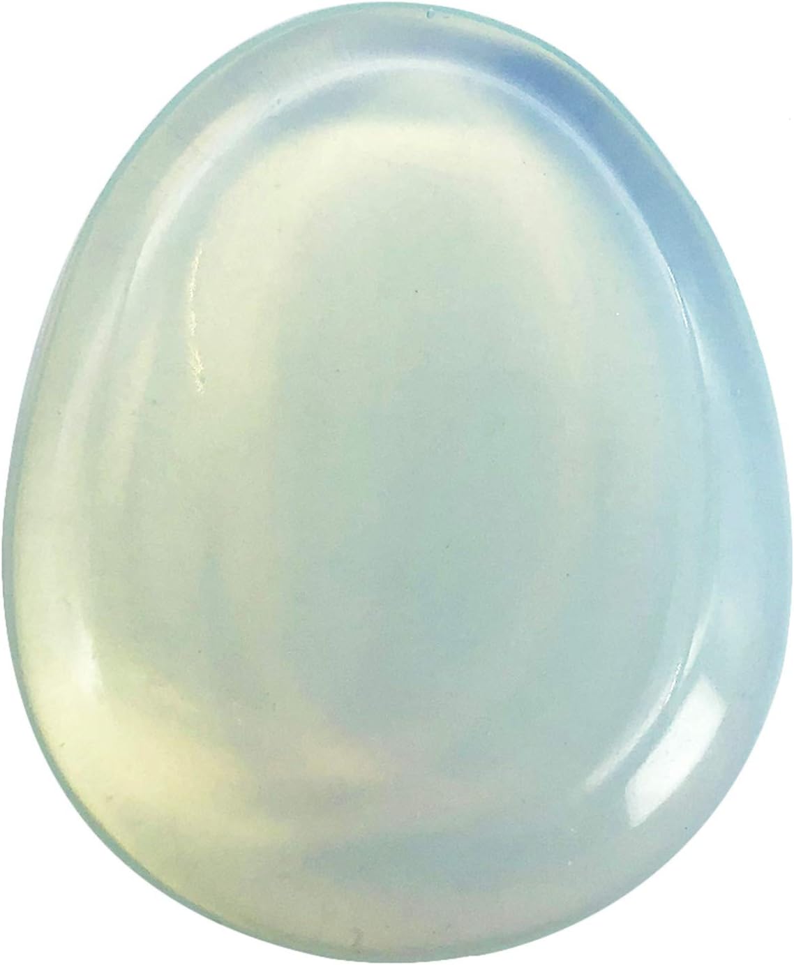 Fekuar Natural Moonstone Crystal Thumb Worry Stone, Hand Carved Healing Crystal Teardrop Pocket Worry Stones for Anxiety Stress Relief Meditation