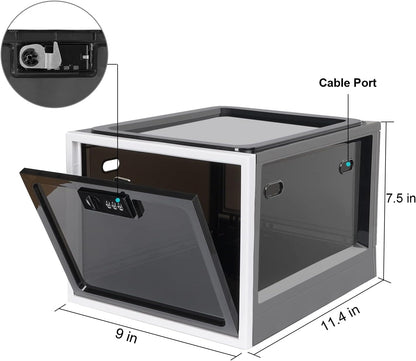Lalifebuss Medicine Lock Box, Medication Lockable Container for Refrigerator Food Safe Locking Box Tablet Phone Locked Box for Kitchen Home School and Office Safety