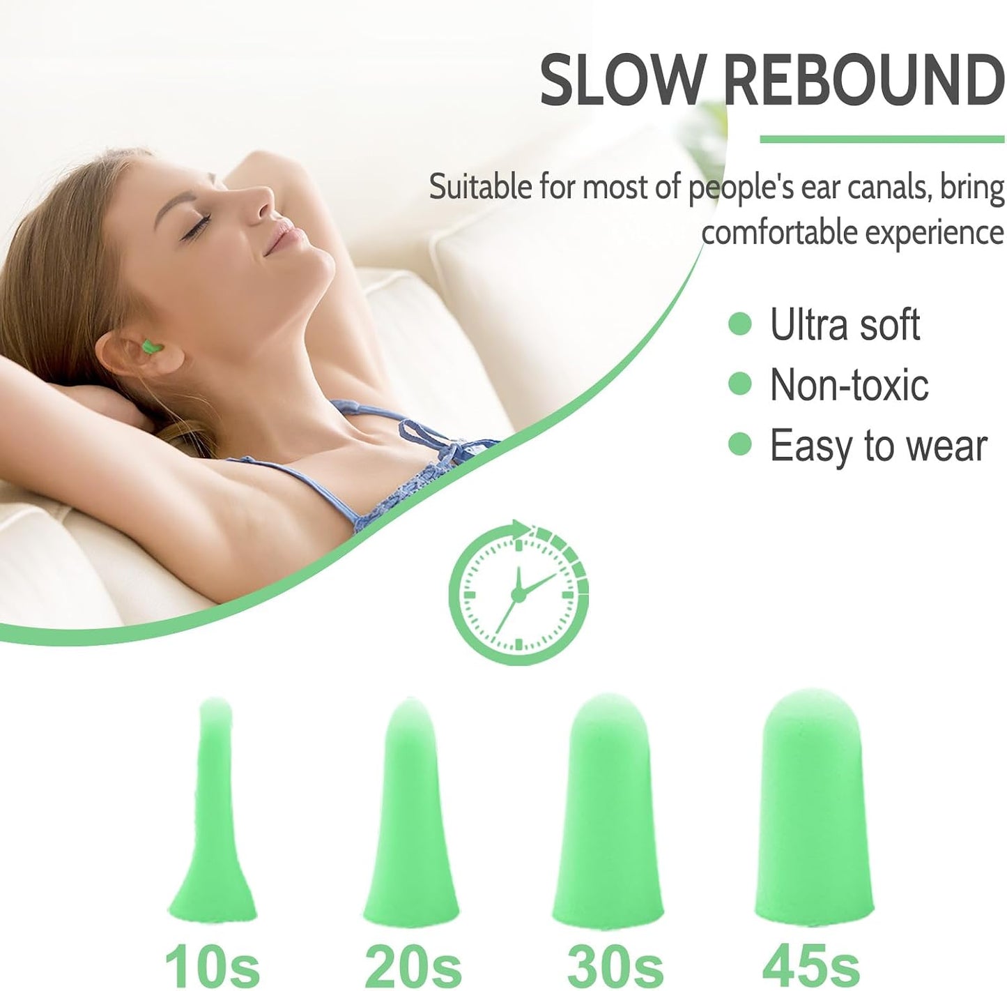 LYSIAN Ultra Soft Foam Earplugs for Sleeping, 38dB SNR Noise Reduction Ear Plugs for Snoring, Shooting, Study, Work and Travel, 60 Pairs, Purple
