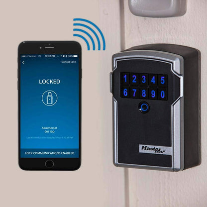 Master Lock Wall Mount Digital Key Lock Box, Bluetooth, iOS Android 5441EC