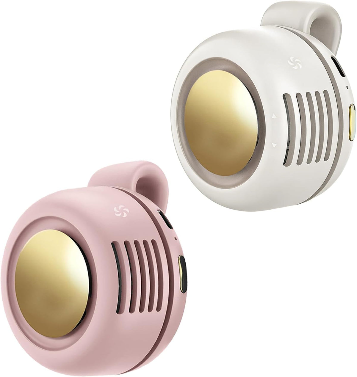 Portable Clip-On Fan, Mini USB Rechargeable 360° Rotatable Fan, Personal Fan 3-Speed Silent Mini Bladeless Fans (White)