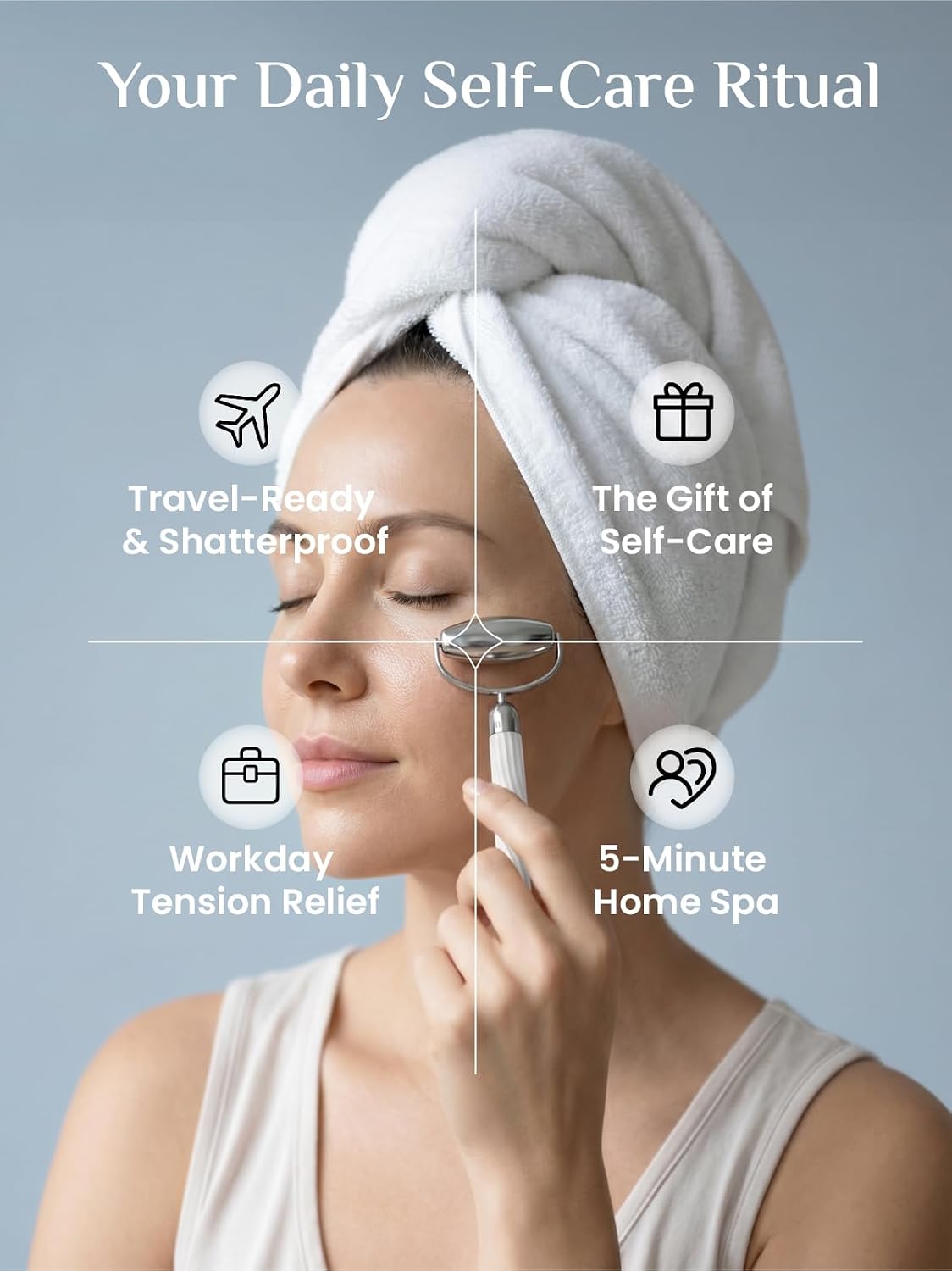 Rena Chris Gua Sha and Face Roller Set: Anti-Breakage Jade Roller for Long-Lasting Use, Jawline Sculpting and Puffiness Reducing, Gua Sha Facial Tools for Self Care Gift (Green)