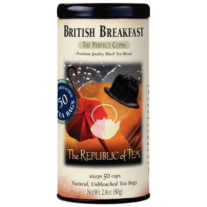 The Republic of Tea British Breakfast Black Tea, 50 Count