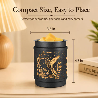 kobodon Wax Melt Warmer Metal Wax Warmer for Scented Wax Electric Fragrance Candle Oil Burner 2 in 1 Wax Melts as Gifts for Moms Grandma Women Girls(Sunflower)