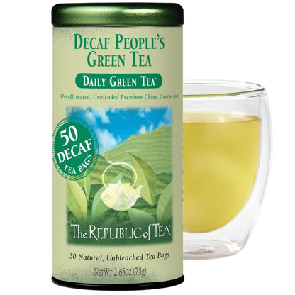 The Republic of Tea Daily Green Decaf The People's Green Tea, 50 Count