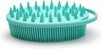 Pink Exfoliating Body Scrubber and Shower Brush - Soft Silicone Loofah for Kids and Adults - All Skin Types