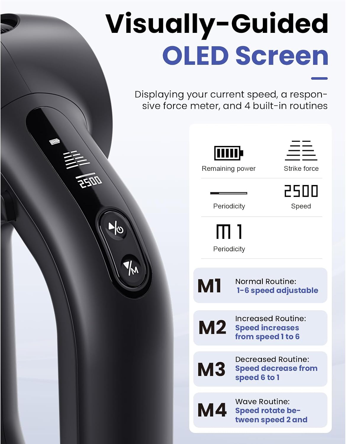 BOB AND BRAD D6 Pro Plus Massage Gun with Heat, Deep Tissue Percussion with 16mm Amplitude, Professional Muscle Massager Gun for Athletes, Quiet Electric Handheld Massager