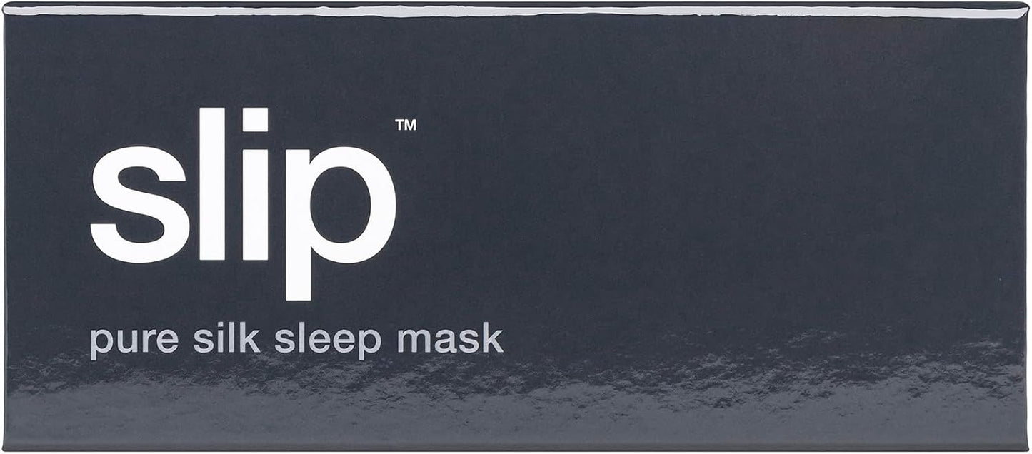 slip Pure Silk Sleep Mask - 100% Mulberry Silk, Ultra Soft & Comfortable, Blocks Light for Restful Sleep| Adjustable Strap for Perfect Fit, Gentle on Skin & Hair (Black - 1 Count Pack of 1)