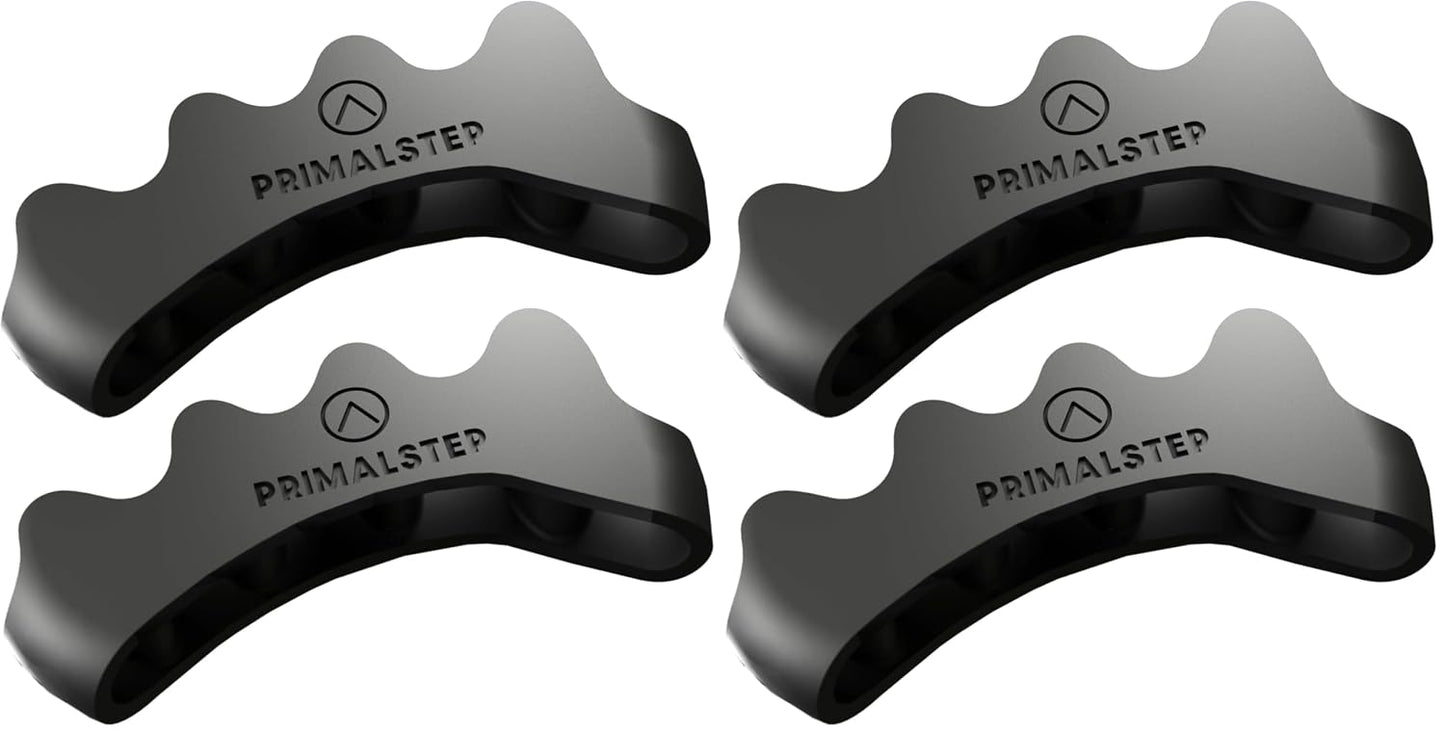 PrimalStep Toe Separators, Spreaders, Spacers, Straightener to Correct Toes for Men and Women, Bunion Corrector, Foot Pain, Plantar Fasciitis, Over 50% Thicker, XL