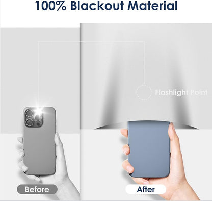 100% Blackout Curtains for Bedroom, 36"x57" Portable Black Out Window Cover