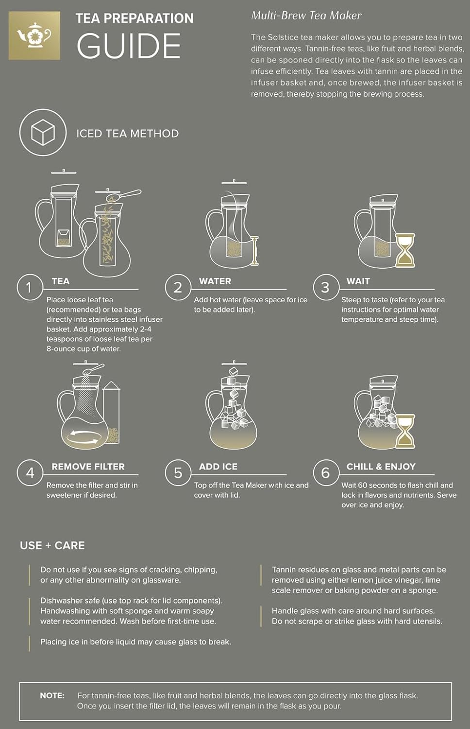 Teabloom Large Multi-Brew Glass Teapot + Kettle + Pitcher (68 OZ / 2.0 L / 8 CUPS) – Brew and Serve Hot Tea, Iced Tea, Cold Brew Tea and Fruit Infused Water – Silhouette Tea Maker