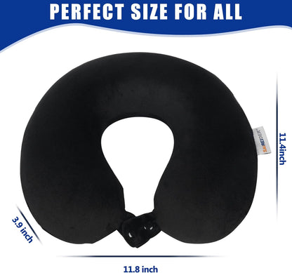 SAIREIDER Neck Pillows for Travel-Head Neck Support Travel Pillow for Traveling, Car, Home, Office Adjustable(Navy Blue)