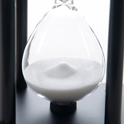 60 Minutes Hourglass, Wood Sand Timer, White | 4 x 4 x 8 inch Sand Clock