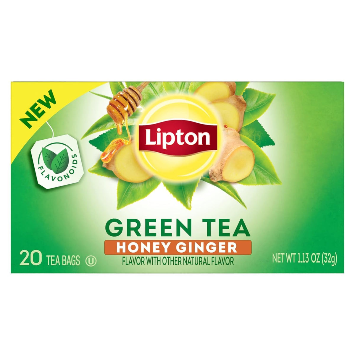 Lipton Green Tea Variety Pack, Honey Ginger, Lemon & Peach, 20 CT (2 ea)