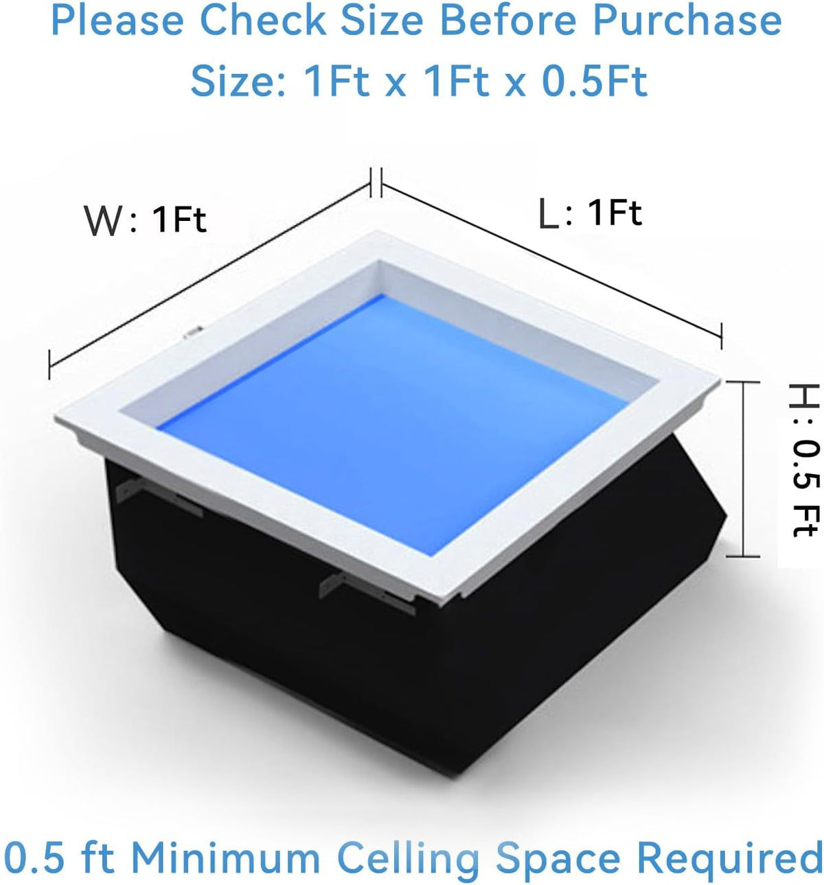 2x1 Ft Artificial Skylight, APP Control Smart Ceiling Light
