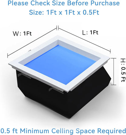 2x1 Ft Artificial Skylight, APP Control Smart Ceiling Light