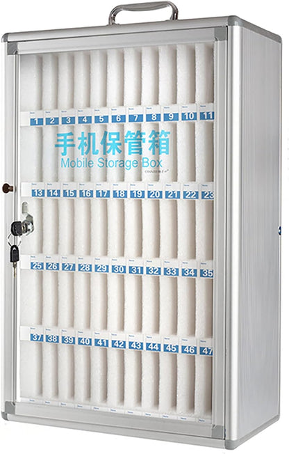 Cell Phone Charging Stations Phone Storage Cabinet Phone Storage Locker 24,36, 48, 60 Position Cell Phone Storage Box Pocket Chart Storage Locker Box With A Security Lock Can Be Carried (36slots )
