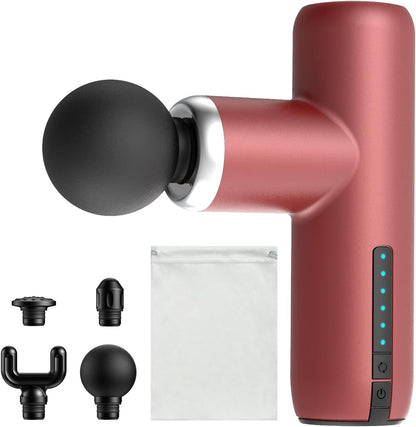 Mini Massage Gun Pocket-Sized Massage Gun Deep Tissue Quiet, Portable Percussion Muscle Travel Massager Gun, Back/Neck Massager for Pain Relief Deep Tissue (Gray)