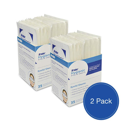 Bruder Hygienic Eyelid Micro Fine Sheets 35 Count | Individually Wrapped, Untreated