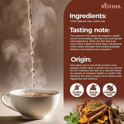 WOTIHA 60 Count Premium Lemon Balm Tea Bags - 100% Pure Natural Leaves, Lemony Citrusy Flavor, Supports Calming & Digestion, Caffeine-Free, Additive-Free, Sugar-Free, Vegan Non-GMO