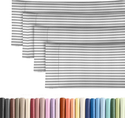 Standard Pillow Cases Set of 10 - Ultra Soft Hotel Quality Pillowcase Covers - Comfy, Cozy & Wrinkle Free - Shrink, Stain and Fade Resistant - Machine Washable Pillow Protectors - 10 Pcs Set - White - Colors B