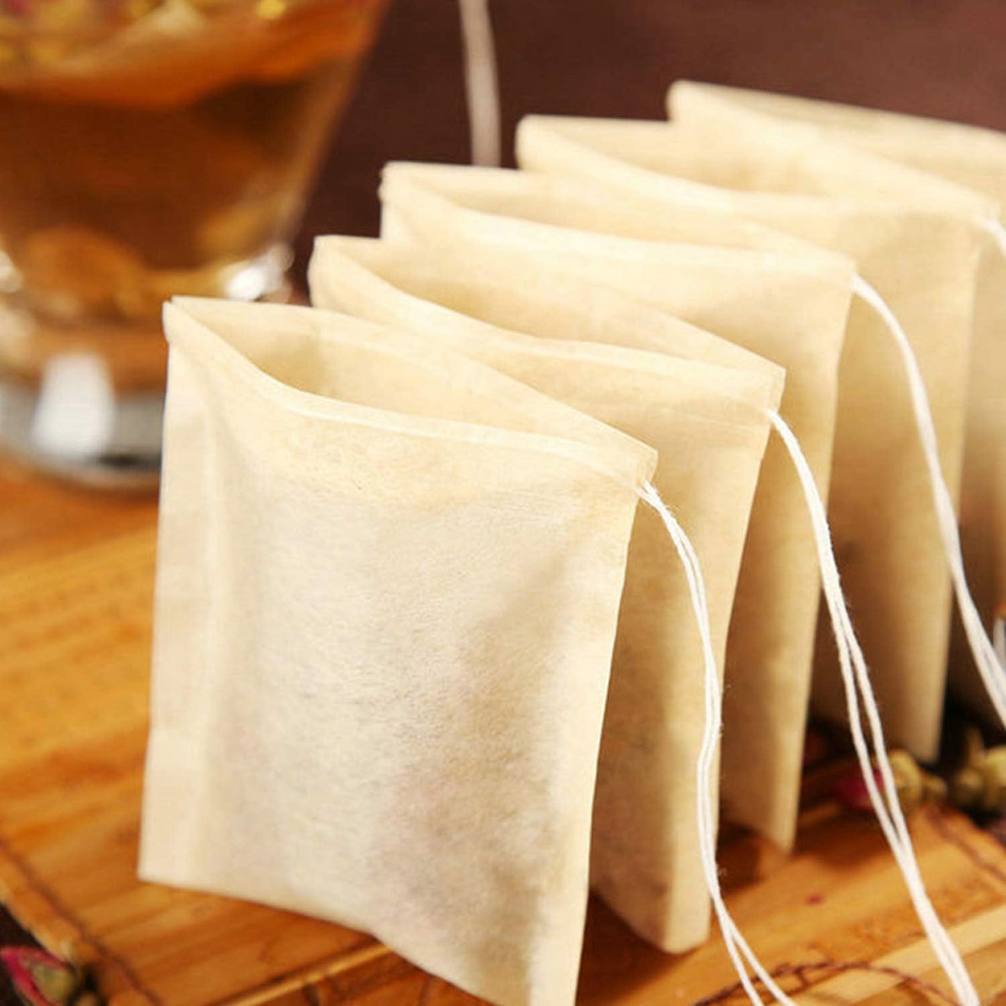 NEPAK 600 Pcs Disposable Tea Bags with Drawstring,Tea Filter Bags,Empty Tea Bags for Loose Leaf Tea(2.36 x 3.15 inch)